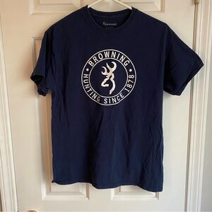 Browning Hunting Navy Blue T-Shirt M